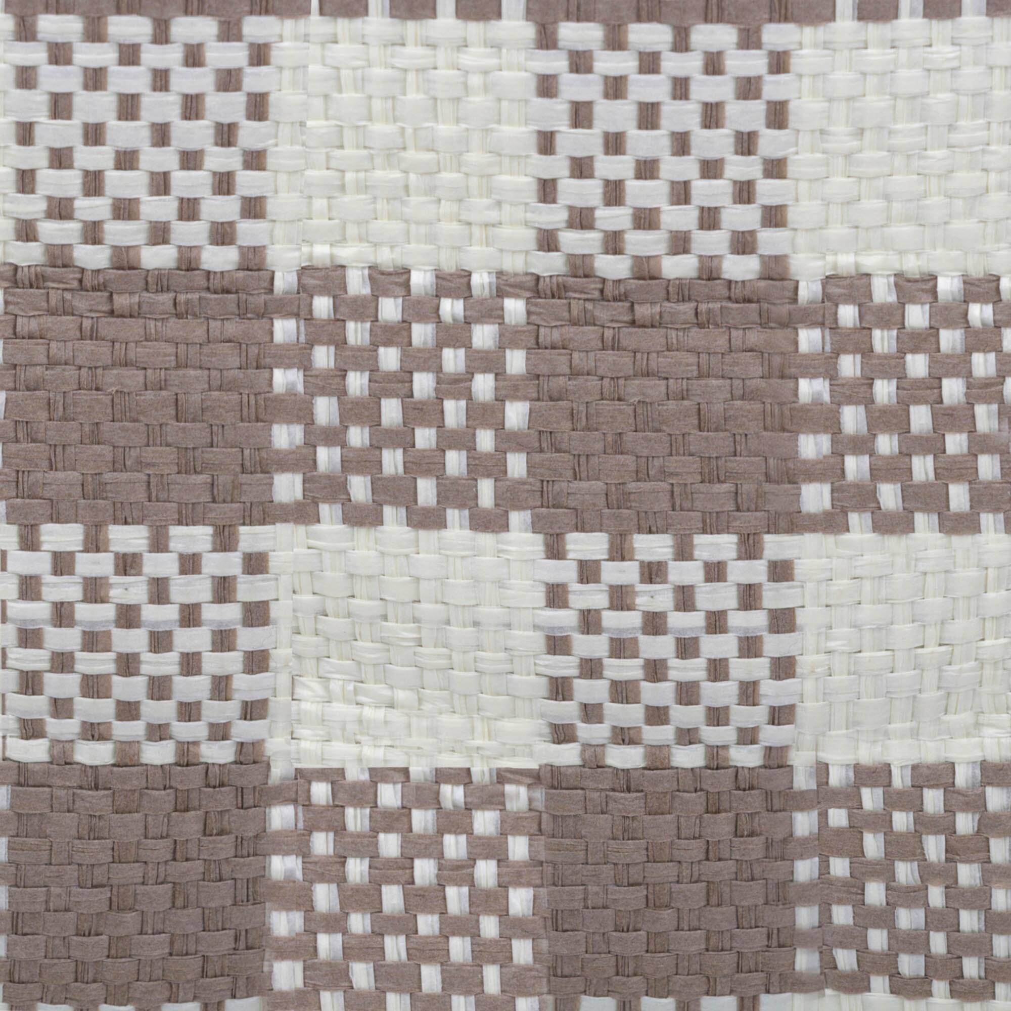 DII® Large Stone Checked Rectangle Woven Paper Basket